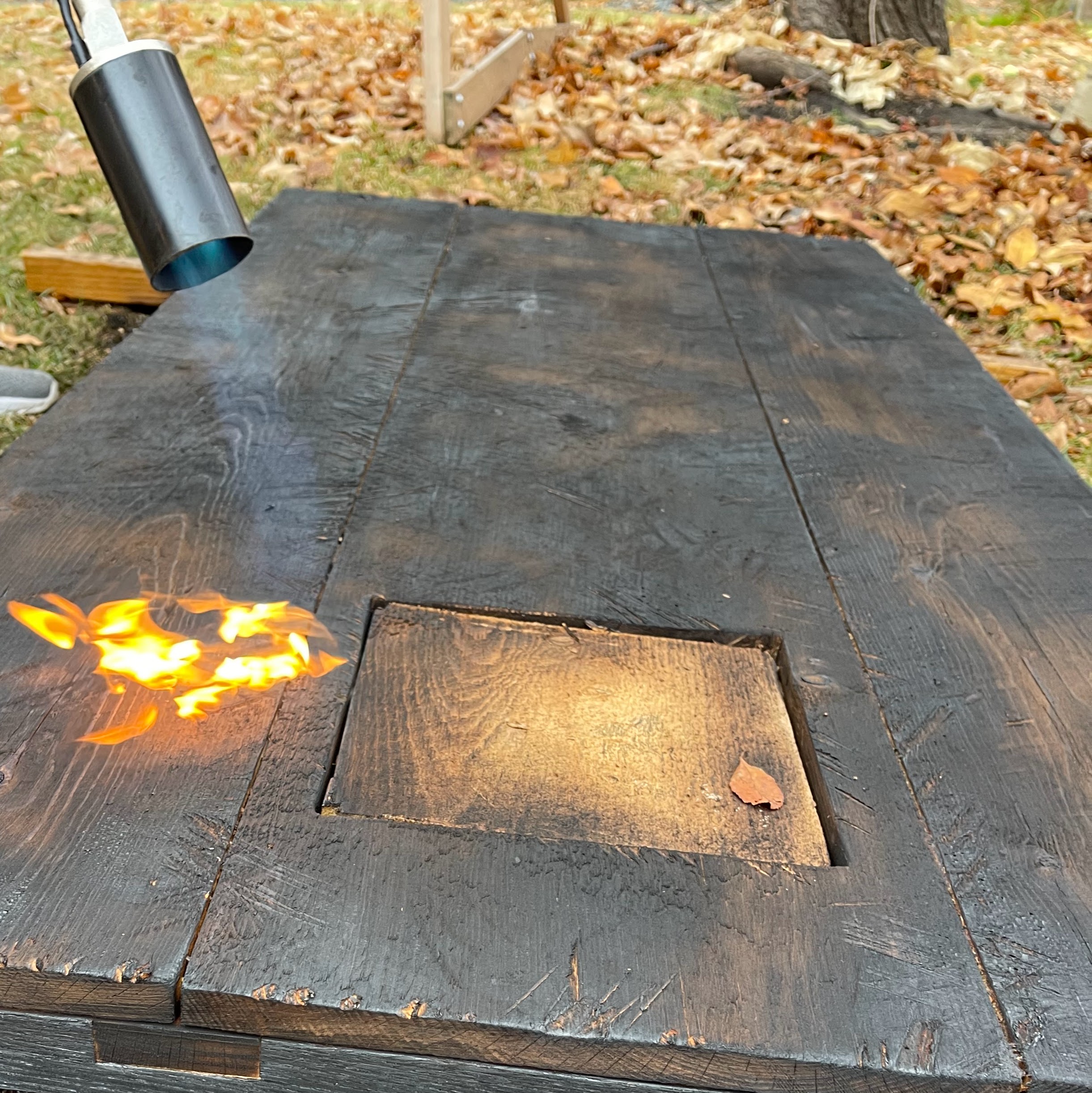 Learning Yakisugi Wood Burning Technique